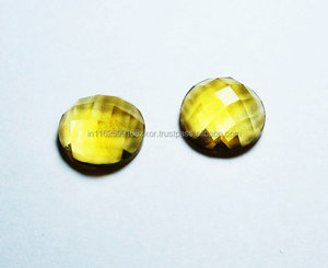 ต่างหูสร้อยคออัญมณีซิทรีนธรรมชาติแบบกลมแบบตัดสำหรับทำเครื่องประดับ - Product Image 1