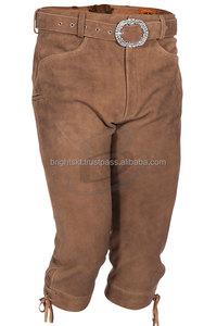 Pantalones de Cuero Brightindus, de Gamuza de Piel de Vaca, Resistentes al Viento, hasta la Rodilla, Color Marrón Oscuro, Grosor de 1.2 mm, Disponibles en Todas las Tallas, para Exteriores - Product Image 2