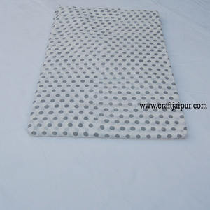 Durable indien fait à la main coton tissu à pois bloc imprimé naturel blanc tissu garçons chemises couvre en gros couture - Product Image 2