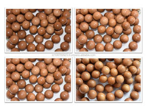Handmade Round Natural Dark Golden Brown Sandalwood Beads From Rajasthan - Product Image 4