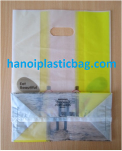 custom design logo printing PE cheap die cut patch handle biodegradable shopping plastic bag - Product Image 3