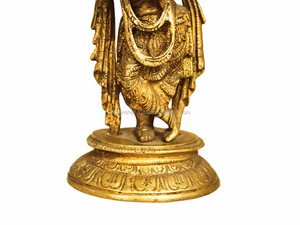 Estatua de bronce antiguo hecha a mano para decoración del hogar, estatua hecha a mano de la India del Señor Krishna, artículos de regalo, SMG-100-1 de 7,3x3,9 pulgadas - Product Image 4