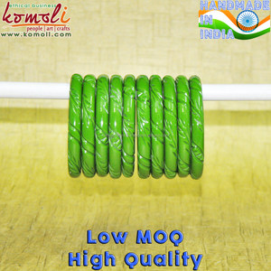 ดอกไม้การออกแบบบางสีเหลืองเรซิ่น Fakelite Bakelite เครื่องประดับสร้อยข้อมือวินเทจ - Product Image 5