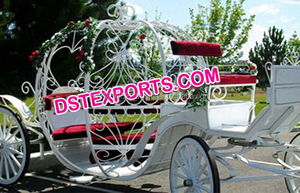 Carruaje de Cenicienta de cristal blanco para boda, carro de calabaza para boda, cubierta de cristal - Product Image 2