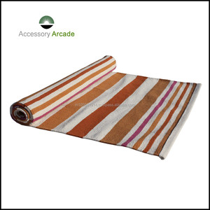 Alfombras de Yoga Antideslizantes de Algodón 100% Hechas a Mano con Rayas de Colores y Tamaños Personalizados - Marca Privada - Product Image 6