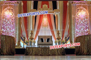 Jodha Akbar ชุดเวทีแต่งงานแบบบอลลีวูด,ชุดเวทีทำจากไฟเบอร์งานแต่งงานสไตล์ Rajwada ชุดการรับสัญญาณที่ยิ่งใหญ่ - Product Image 5