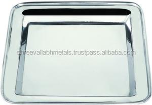 Plateau de service rectangulaire en acier inoxydable pour usage domestique pour le service des aliments - Product Image 4