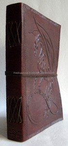 Cuaderno de Cuero Repujado con Diseño de Dragón, Tapa Dura, Tamaño A5, con Cierre de Hilo, Agenda de Negocios, Regalo para Oficina o Escuela - Product Image 4