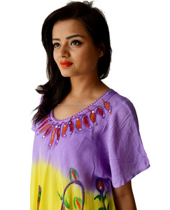 VESTIDO CASUAL MORADO Y AMARILLO - Product Image 2