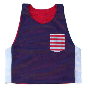 เสื้อพินนี่ลาครอสแบบกลับด้านได้ พิมพ์ลายธงชาติอเมริกันของสหรัฐอเมริกา - Product Image 2