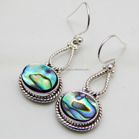 Boucles d'oreilles en forme de coquille d'ormeau en argent Sterling 925 faites à la main, cadeau pour ses bijoux, fournisseur en vrac