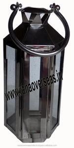 Linterna de Vela decorativa de acero inoxidable con vidrio para decoración de Bodas de paridades interiores y exteriores - Product Image 2