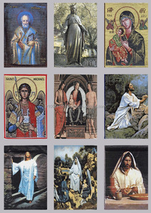 Icônes religieuses en bois tissé 40 cm X 60 cm (Icônes tissées XL) - Support de suspension sécurisé - Product Image 6