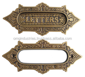 OMG Industries placa buzón metal exterior metal postal paquete caja de entrega letras placa latón - Product Image 4