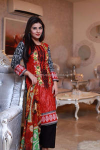 Traje elegante vestido de césped de algodón pakistaní con precio competitivo - Product Image 6