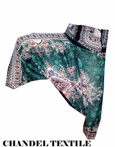 Green Indian Batik Rayon Harem Ali Baba Boho <b>Hippie</b> Dress Aladdin Elastic Pant Cotton Gypsy Yoga Pant Afghani <b>Trouser</b> Yoga Pant - Product Image 2
