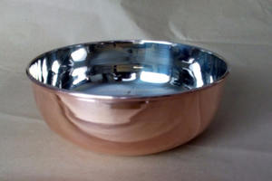 ชามทองแดงชามผลไม้ทองแดงเคลือบเงาโลหะอย่างยั่งยืน500 GMS กระจกโปแลนด์36 EBMOSSED/ลักยิ้ม - Product Image 4