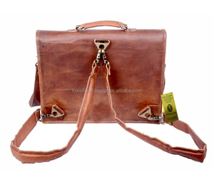 Lowell Designer Craft Leather Messenger Bag Large Durable Buckle Closure Business Style Stylish <b>Backpack</b> <b>Straps</b> Lightweight All - Product Image 2