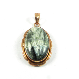 ชุดฝาจี้พลอย seraphinite ชุบโรสโกลด์สำหรับสร้อยคอและสร้อยข้อมือแฟชั่น IG2846 - Product Image 2