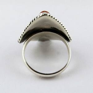 ยอดเยี่ยมรูปไข่แฟนซีรูปร่าง Carnelian 925แหวนเงินสเตอร์ลิง925ผู้ส่งออกและผู้ค้าส่ง925อินเดียเครื่องประดับเงิน - Product Image 5