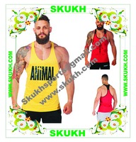 Débardeur de sport et yoga pour homme Yihao Factory 2015, imprimé, réversible, coupe-vent, sexy, dos nu, léger, respirant, extensible dans quatre directions