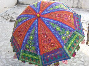Grossiste et fabricant de parapluies indiens uniques faits à la main avec broderie, protection hippie contre les rayons, au meilleur prix - Product Image 3