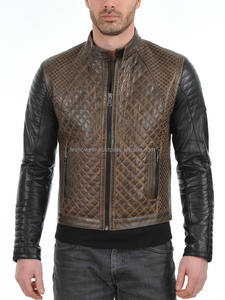Chaqueta de cuero marrón oscuro para hombre High Street Classic Vintage Design Elegante Casual Moda Prendas de abrigo Logotipo frontal OEM - Product Image 4