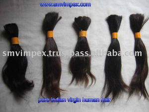 Vente en gros de cheveux humains bruts non traités indiens groupés pour le tissage, le tressage, le traitement chimique des boucles de vague de corps droites Aucun - Product Image 4