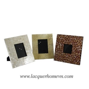 HT4004 Vietnam MDF mother of pearl photo frame - Ha Thai bamboo lacquer factory - Product Image 1