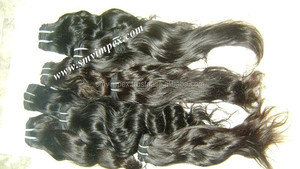 100% Sin procesar India 12A Grado Color natural Onda suave Textura Onda Virgen Tejido 100% Cabello humano indio - Product Image 5