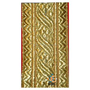 OEM 2mm 50mm oro metálico Jacquard encaje ajuste hoja de roble Mylar trenza plana Galloon Tressee cinta para accesorios al por mayor - Product Image 3