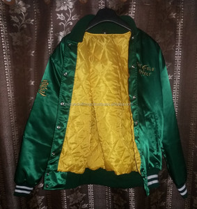 Custom Satin Bomber Jacket/Custom Satin Maak Uw Eigen Ontwerp <span class=keywords><strong>Varsity</strong></span> Jassen - Product Image 5
