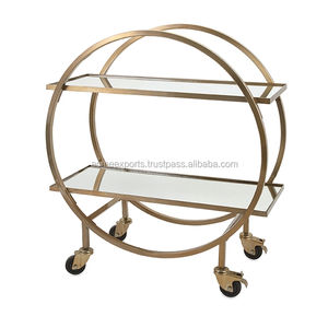 Carritos de servicio de vino de alta calidad con diseño elegante de 2 pisos | Facilidad de manejo y movimiento - Product Image 1