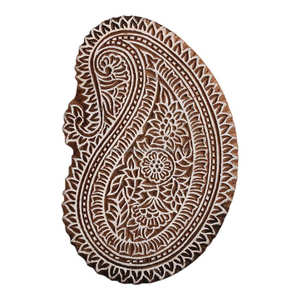 Bloques de impresión de madera florales hechos a mano, bloques de madera indios para impresión de bloques en una tela y lienzo - Product Image 1