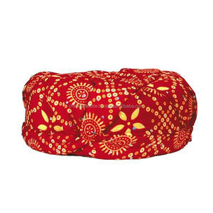 Turbante Tradicional Indio Lal Pagadi para Músico - Excelente Disfraz de Halloween, Turbante Raga, Pagri Marwari, Pagri Pag, Venta al por Mayor - Product Image 1