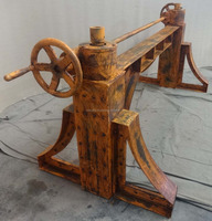 Mecanismo de manivela de estilo americano moderno industrial Levantamiento manual Metal remachado Comedor desgastado Hogar CafeD Base de mesa de comedor