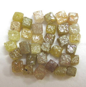 Perles naturelles en diamant brut et amples, produit de fabrication indienne, Cube du Congo naturel - Product Image 4