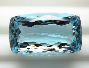 พลอยอะความารีนธรรมชาติเกรด AAA รูปทรงหลากหลายเจียระไน  ผู้ผลิตและจำหน่ายจากอินเดีย รับผลิตแบบ OEM ODM - Product Image 5