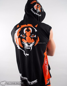 Sudadera sin Mangas de Invierno con Estampado Sólido, 100% Algodón, Felpa, Antiarrugas, para Hombre, Gimnasio, Entrenamiento - Product Image 3