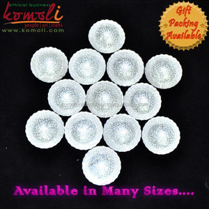 ชุดช้อนชามชุบเงินในกล่องกำมะหยี่ ของชำร่วยงานแต่งงานอินเดีย ของที่ระลึกงานดิวาลี ของขวัญเทศกาลและของขวัญองค์กร - Product Image 2