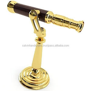 Telescopio de mesa realista en miniatura para casa de muñecas de latón macizo antiguo - Product Image 2