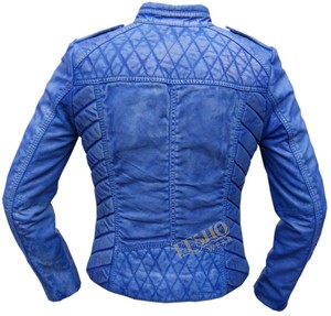 Veste en jean bleu pour homme à forte demande, en coton, avec garniture en cuir d'agneau, élégante, durable, vêtement d'extérieur tendance, vêtements décontractés, approvisionnement OEM - Product Image 2