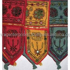 Bandhan War Door Hanging Anniversary Toran Handmade Cotton Fabric Traditional <b>Wall</b> Hanging Window Valance Eco-Friendly - Product Image 2