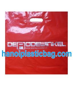 good price heat seal patch handle die cut plastic bag plastic hand bag - Product Image 3