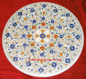 โต๊ะกาแฟ Pietra Dura ทรงกลม - Product Image 1