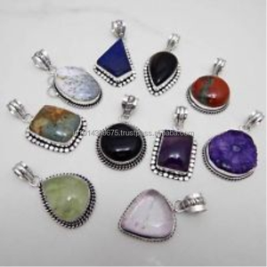 Connecteurs de pierres précieuses naturelles en mélange d'argent incrustation de réglage de lunette plaquée rhodium et or pour les occasions de fête fabriquées et fournies - Product Image 1