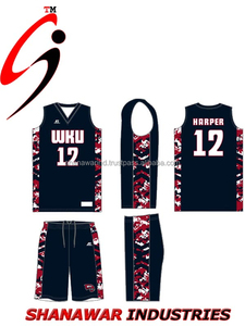 Conjuntos de uniformes de baloncesto para hombres adultos Reversible Transpirable 100% Malla Poliéster Antibacteriano Secado rápido por Shanawar Industries - Product Image 5