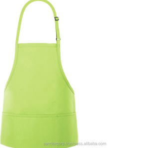 Tablier de cuisine en coton blanc Fournisseur bon marché de grands tabliers en Inde pour la cuisine Kit de tissu de type taille - Product Image 3