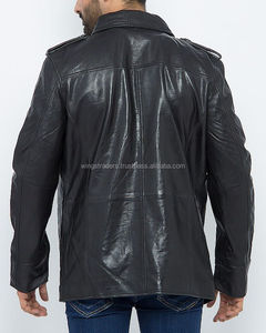 Veste en cuir italien grainé pur agneau pour homme, fournisseur Alibaba Pakistan - Product Image 2