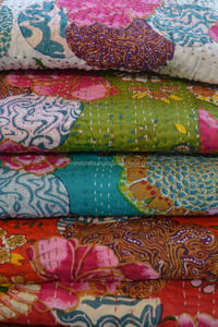 Mezcla al por mayor juego de 12 piezas lote Tropical Kantha edredón indio Tropicana Kantha cama cubierta - Product Image 2